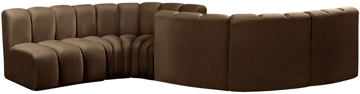 Arc - Velvet 6 Piece Modular Sofa