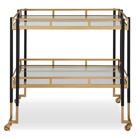 Kentmore - Modern Bar Cart - Gold