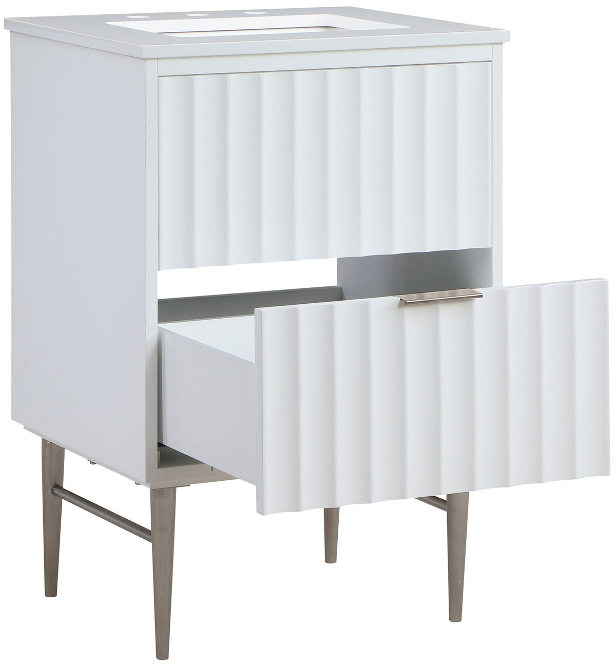 Modernist - Bathroom Vanity With Chrome Legs