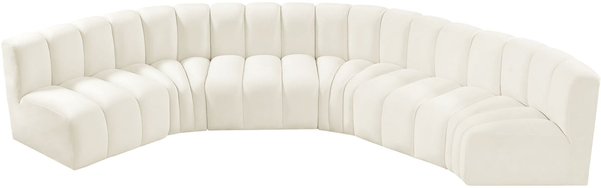 Arc - Velvet 6 Piece U-Shaped Modular Sofa
