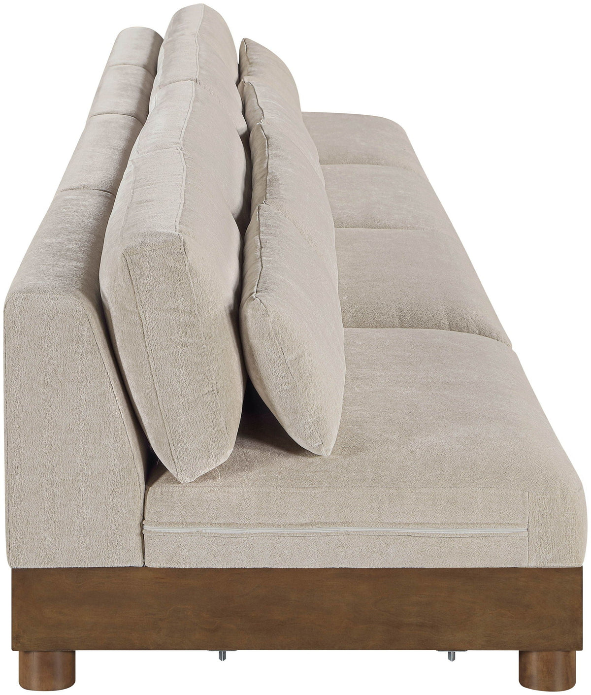 Turin - Chenille Fabric Upholstered Modular Sectional - Taupe