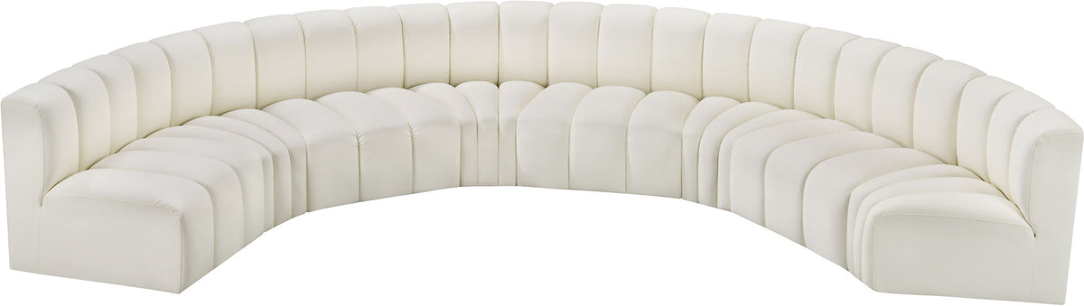 Arc - Faux Leather 8 Piece U-Shaped Modular Sofa