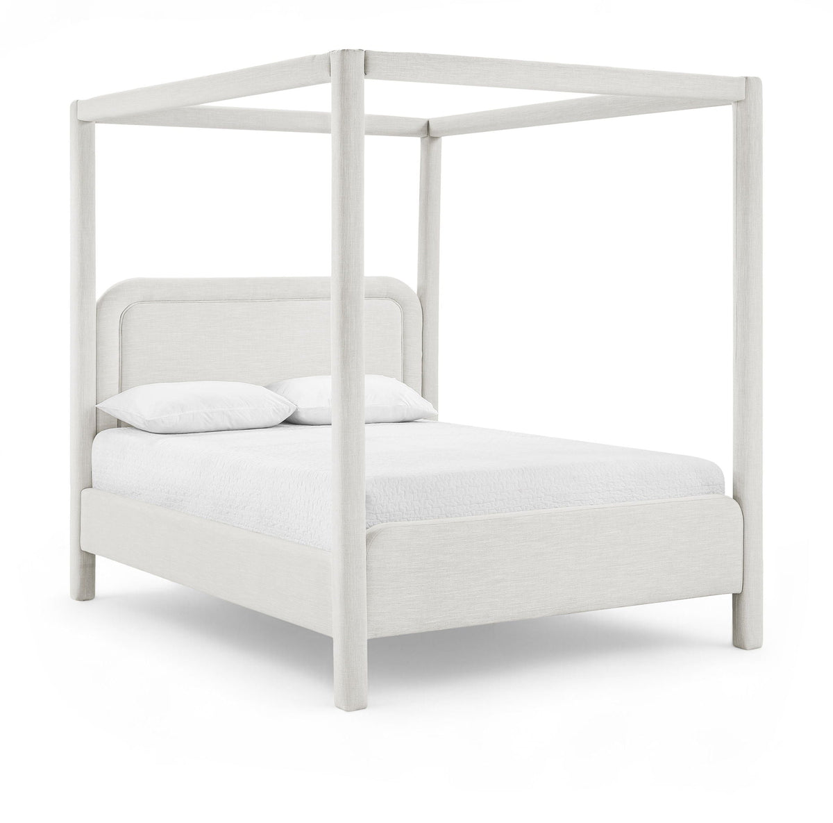 Salina - Linen Textured Fabric Upholstered Bed