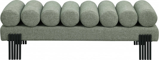 Akeela Linen Textured Fabric Bench