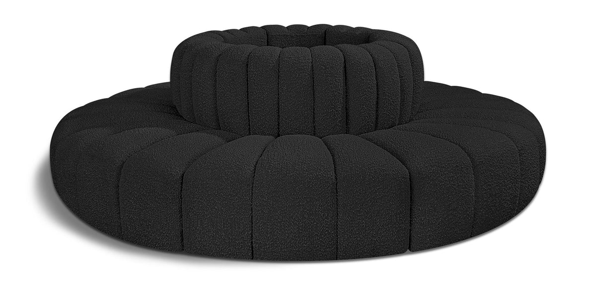 Arc - Boucle Fabric 8 Piece Round Modular Sofa