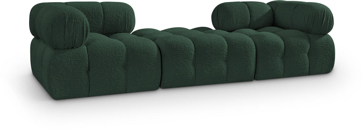 Ames - 3 Piece Boucle Modular Sofa With 1 Backless Seat