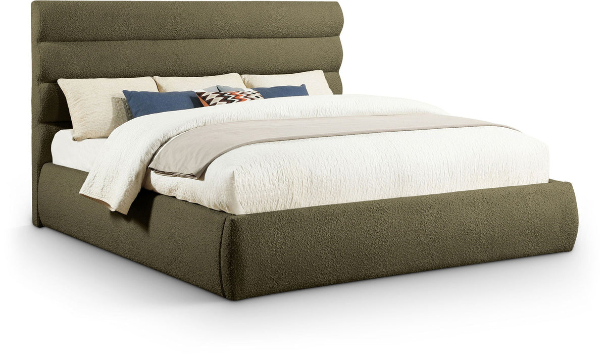 Adam - Boucle Fabric Bed With 52" Headboard