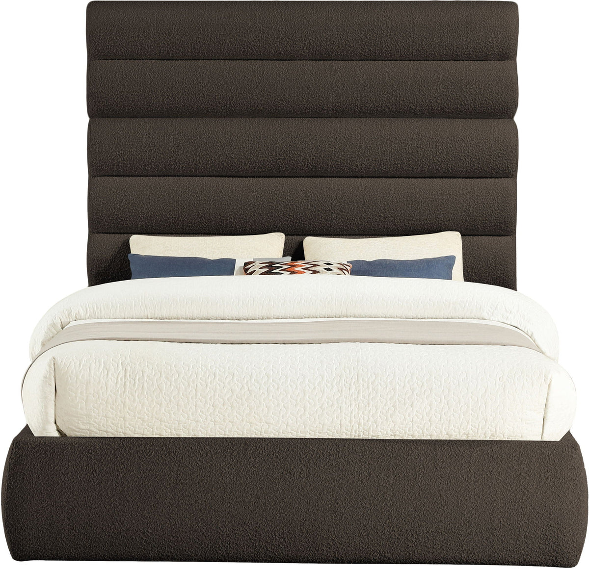 Adam - Boucle Fabric Bed With 70.5" Headboard