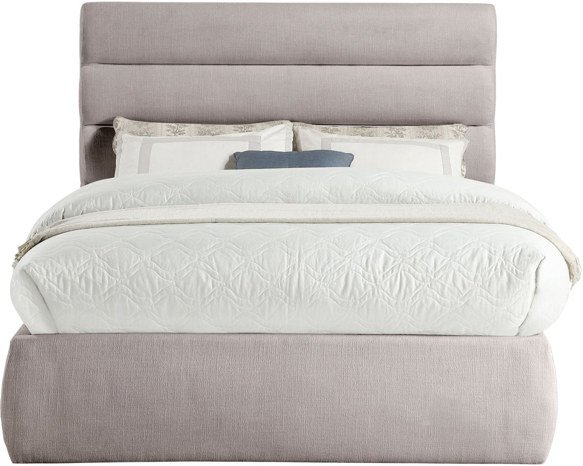 Adam - Linen Fabric Bed With 52" Headboard