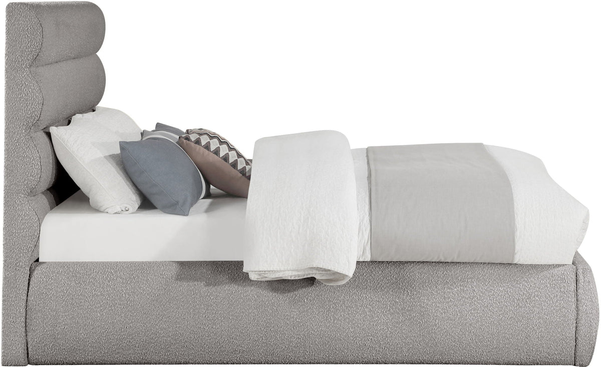 Adam - Boucle Fabric Bed With 52" Headboard
