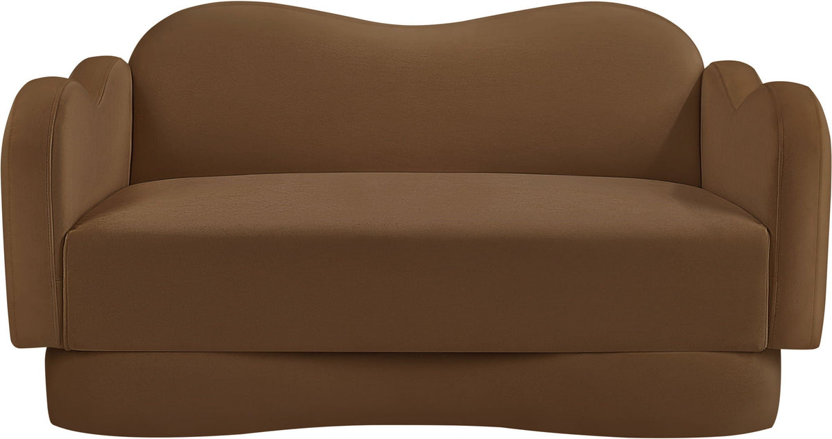 Bloom - Velvet Loveseat - Saddle