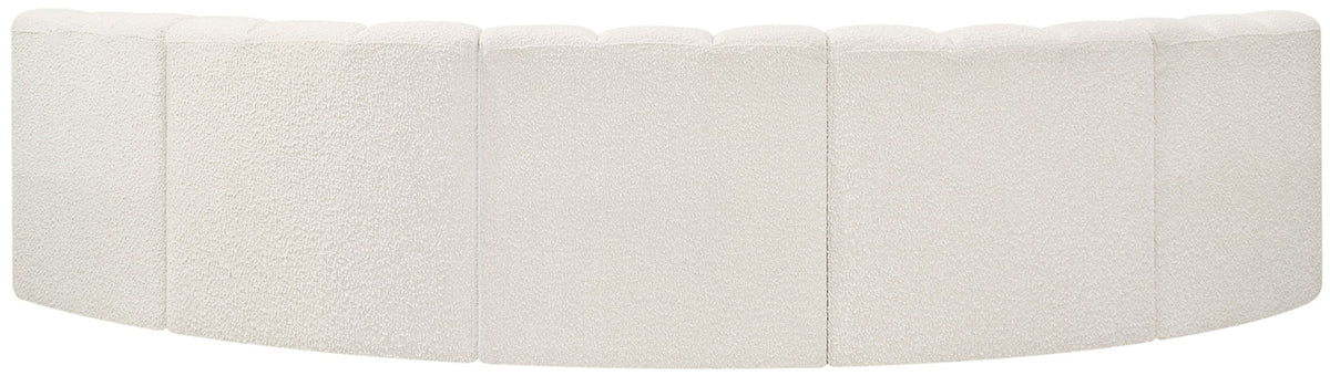 Arc - Boucle Fabric 5 Piece U-Shaped Modular Sofa