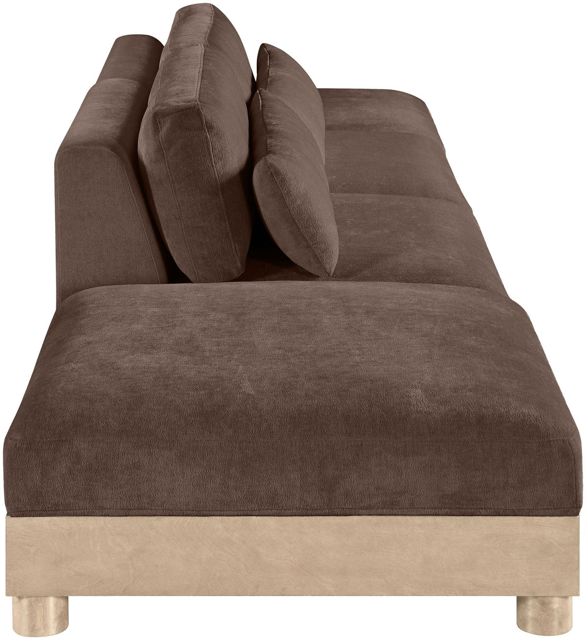 Turin - Chenille Fabric Upholstered Modular Sectional - Brown