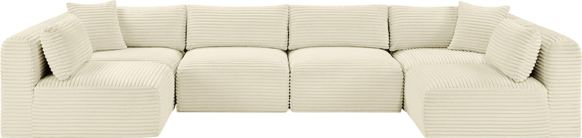 Shaggy - 6 Piece Modular U-Shaped Armless Sectional