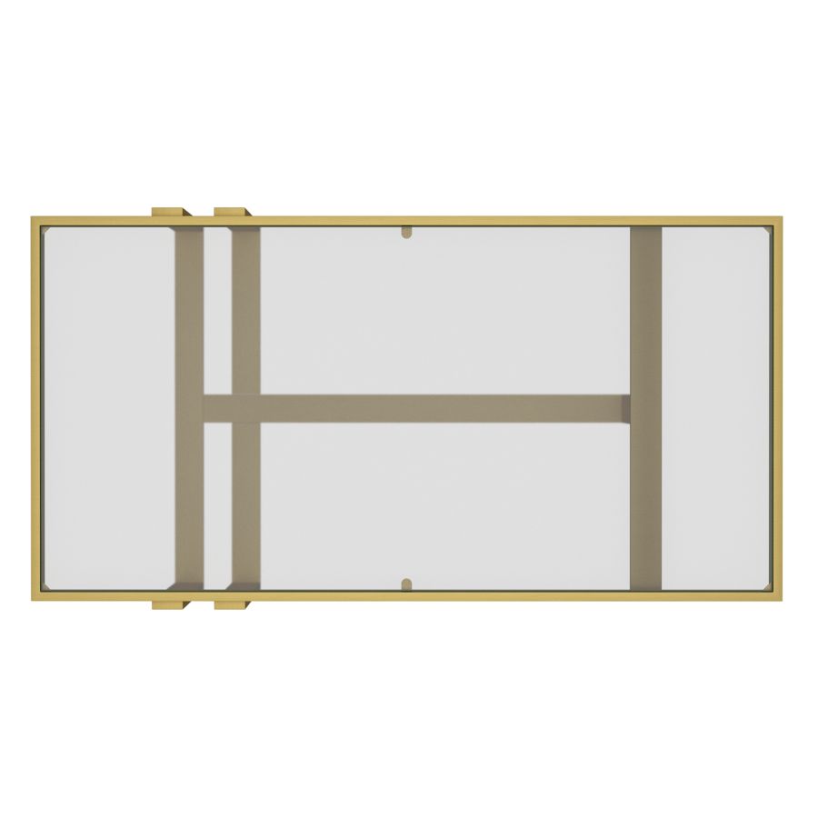 Paxton Rectangular Coffee Table in Brushed Gold