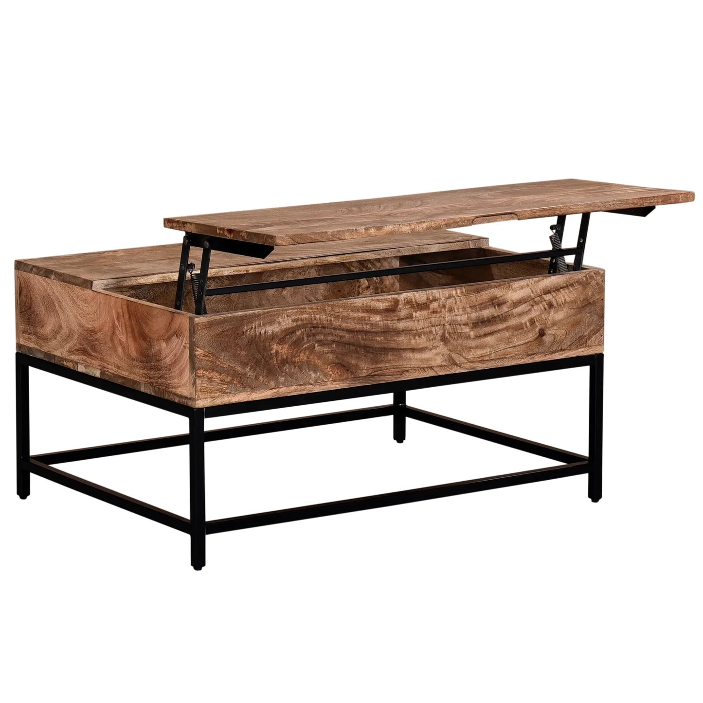 OJAS-LIFT-TOP COFFEE TABLE-NATURAL BURNT - Furniture Depot