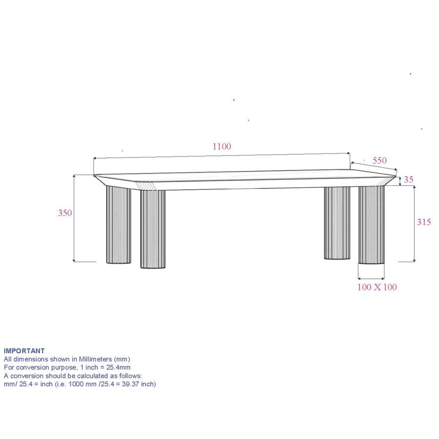 Sangra Coffee Table in Natural