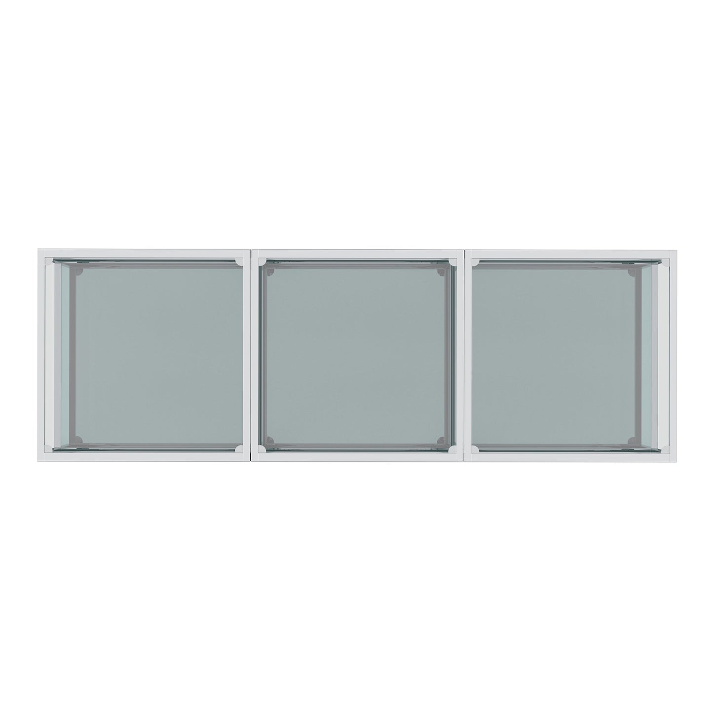 Casini 3pc Coffee Table Small Silver