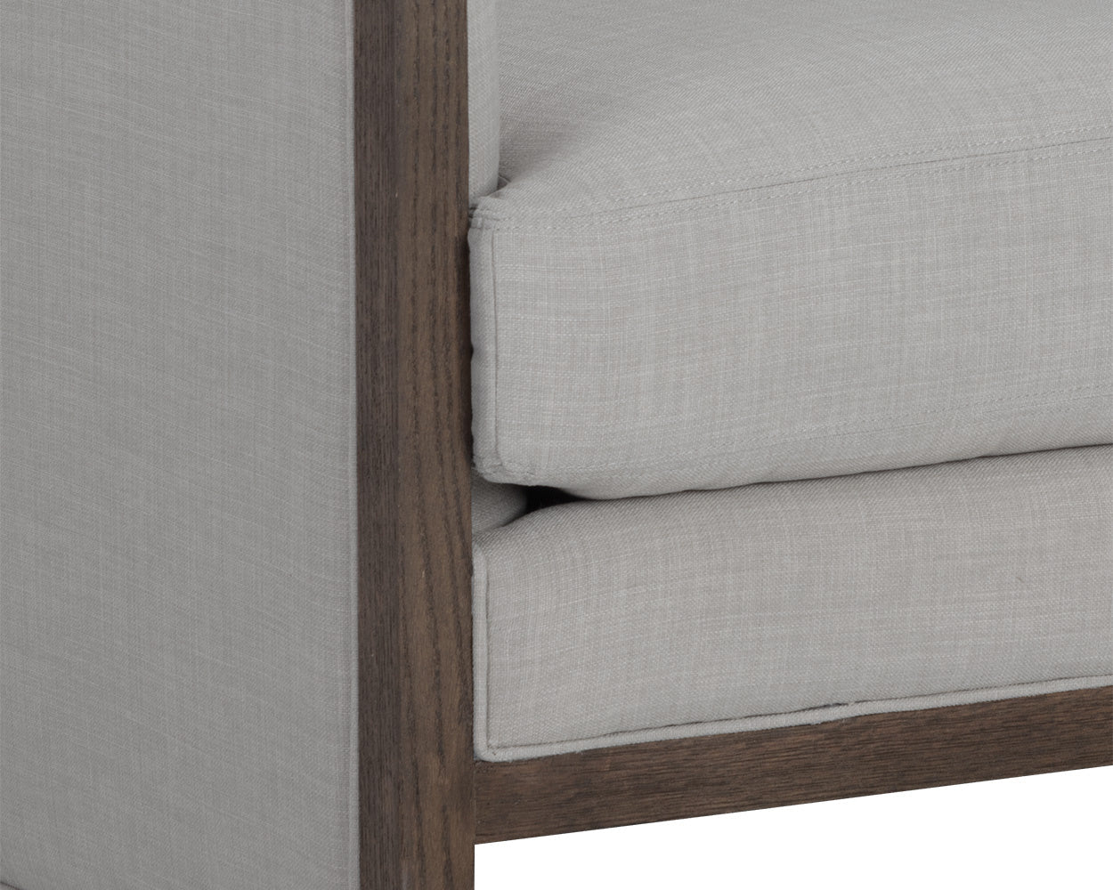 Chloe Lounge Chair - Distressed Brown - Linoso Light Grey