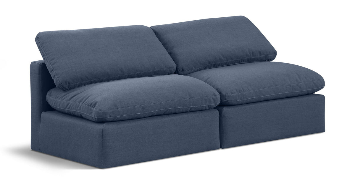 Indulge - Linen 2 Seat Modular Armless Sofa