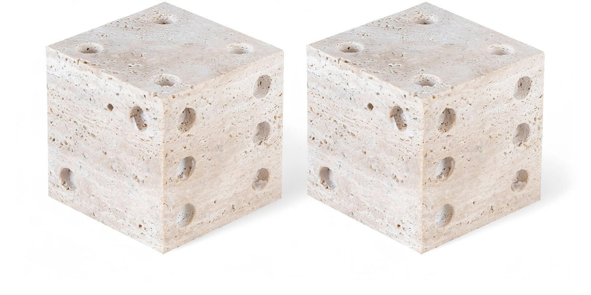Dice - Travertine Decorative - Natural
