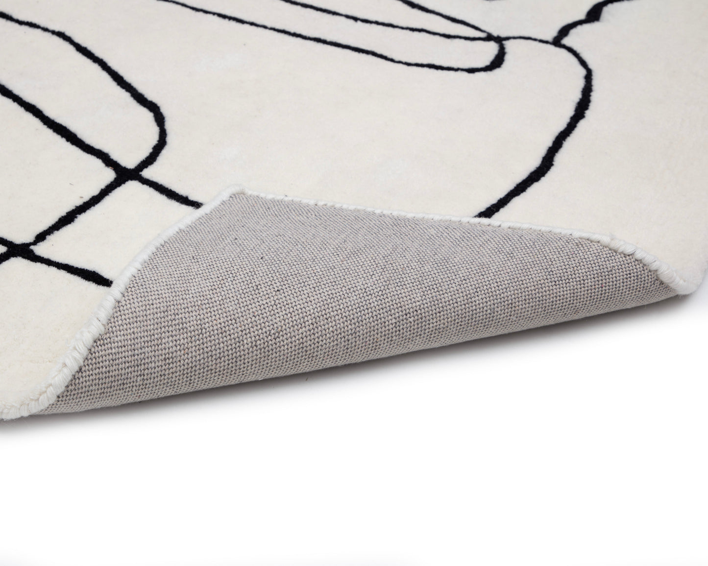 Tilda Hand -Tufted Rug Ivory / Charcoal