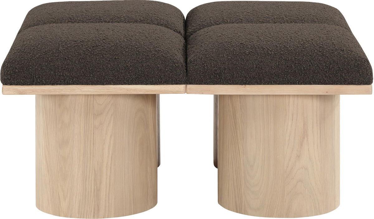 Pavilion - 4 Piece Modular Bench With Natural Base