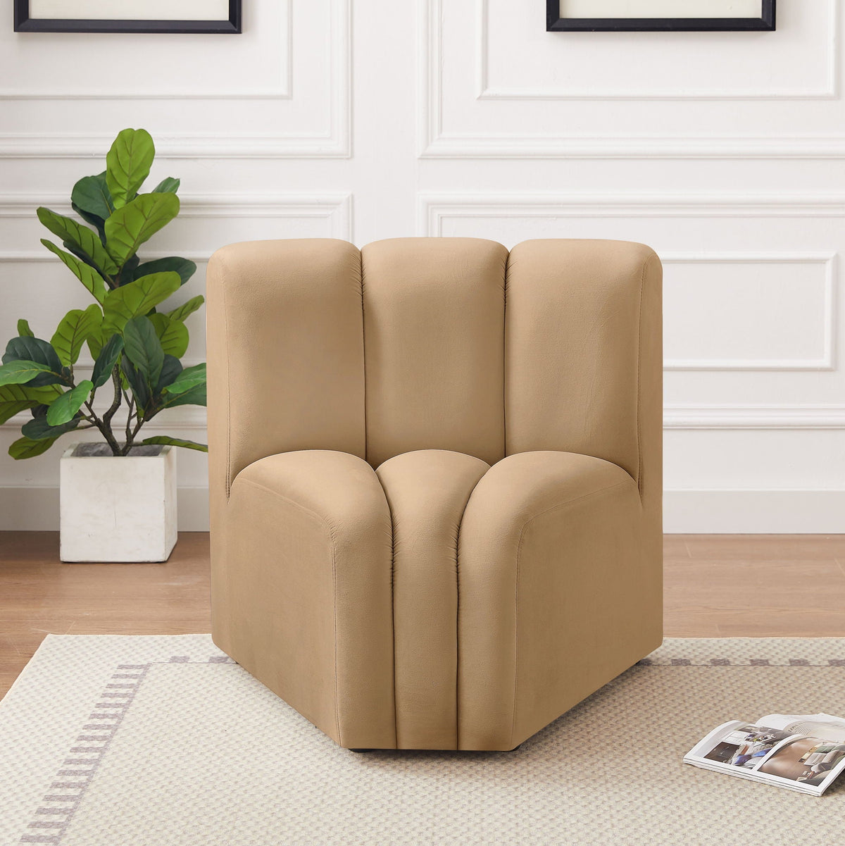 Arc - Velvet Curved Corner Chair