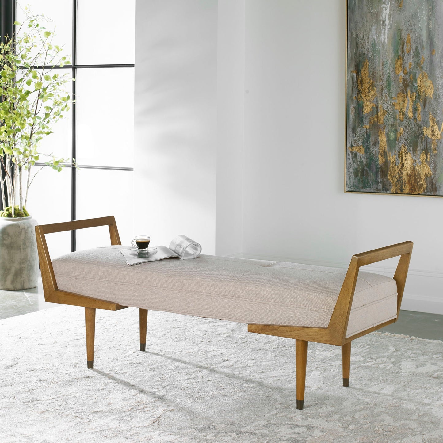 Waylon - Mid-Century Modern Bench