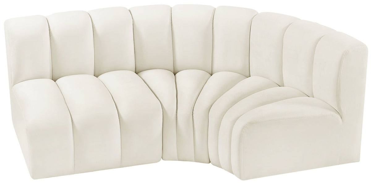 Arc - Velvet 3 Piece Sofa
