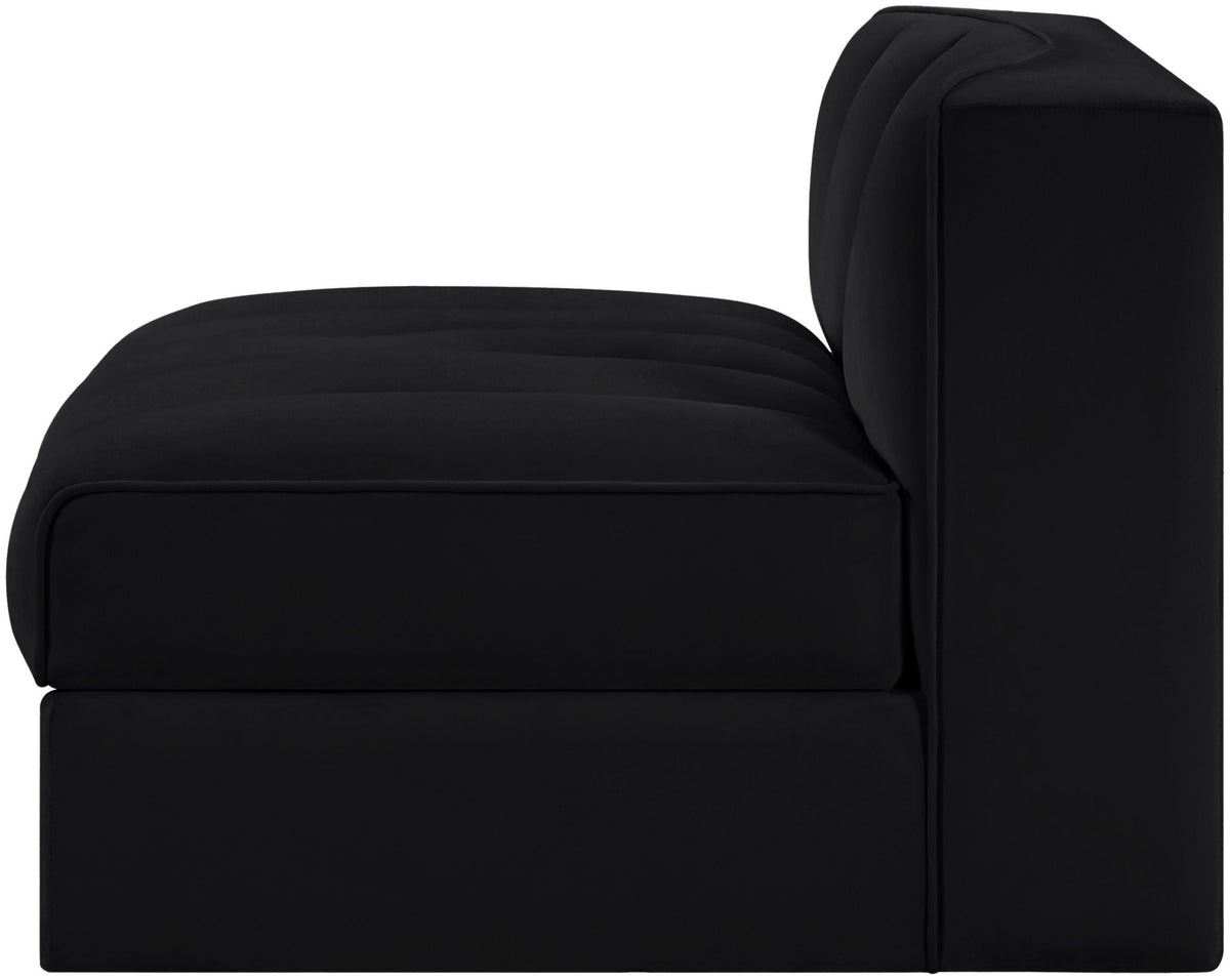Rummi - Velvet Performance Fabric Upholstered Modular Armless Chair