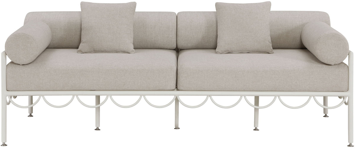 Portofino - Resilient Water Repellent Fabric 85.75" Upholstered Outdoor Patio Sofa