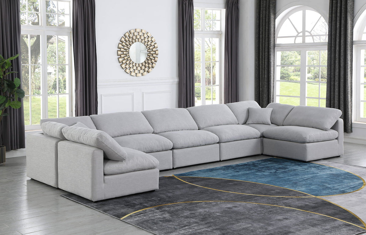 Indulge - Linen 7 Piece Modular U-Shaped Sectional