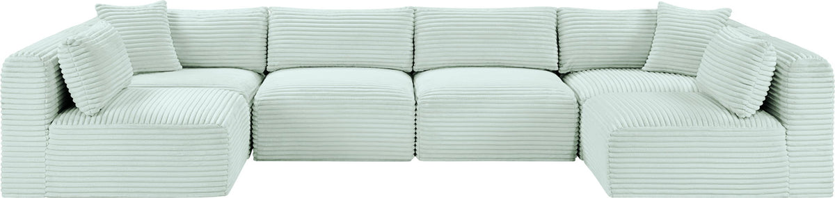 Shaggy - 6 Piece Modular U-Shaped Armless Sectional