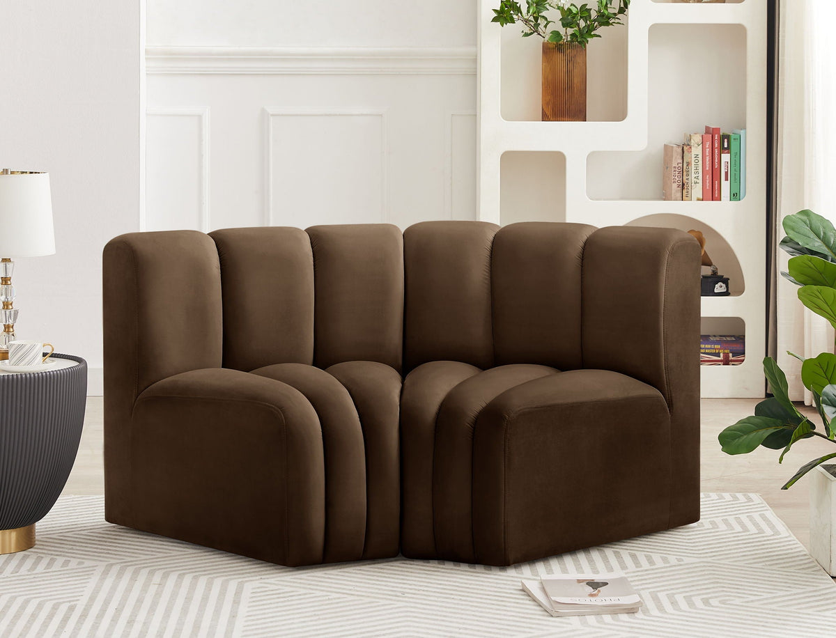 Arc - Velvet 2 Piece Modular Sofa