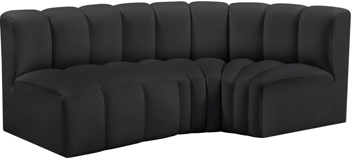 Arc - Faux Leather 3 Piece Sofa