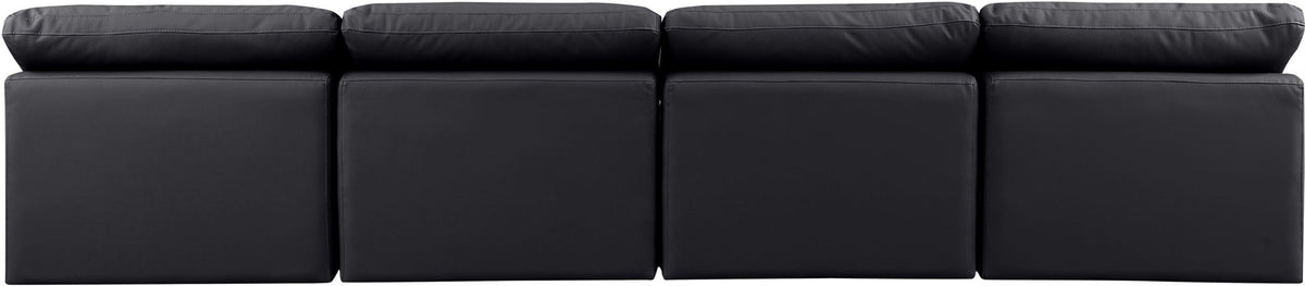 Indulge - Faux Leather 4 Seat Modular Armless Sofa