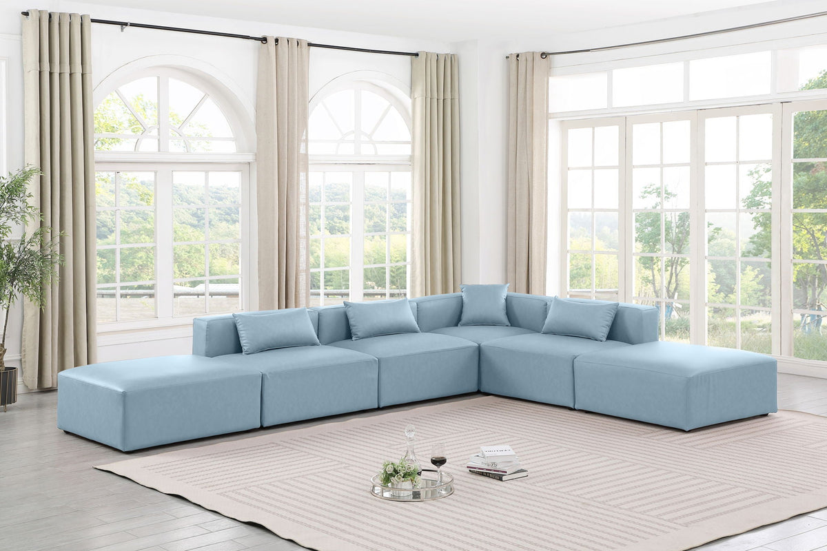 Cube - 6 Piece Modular Corner Armless Sectional