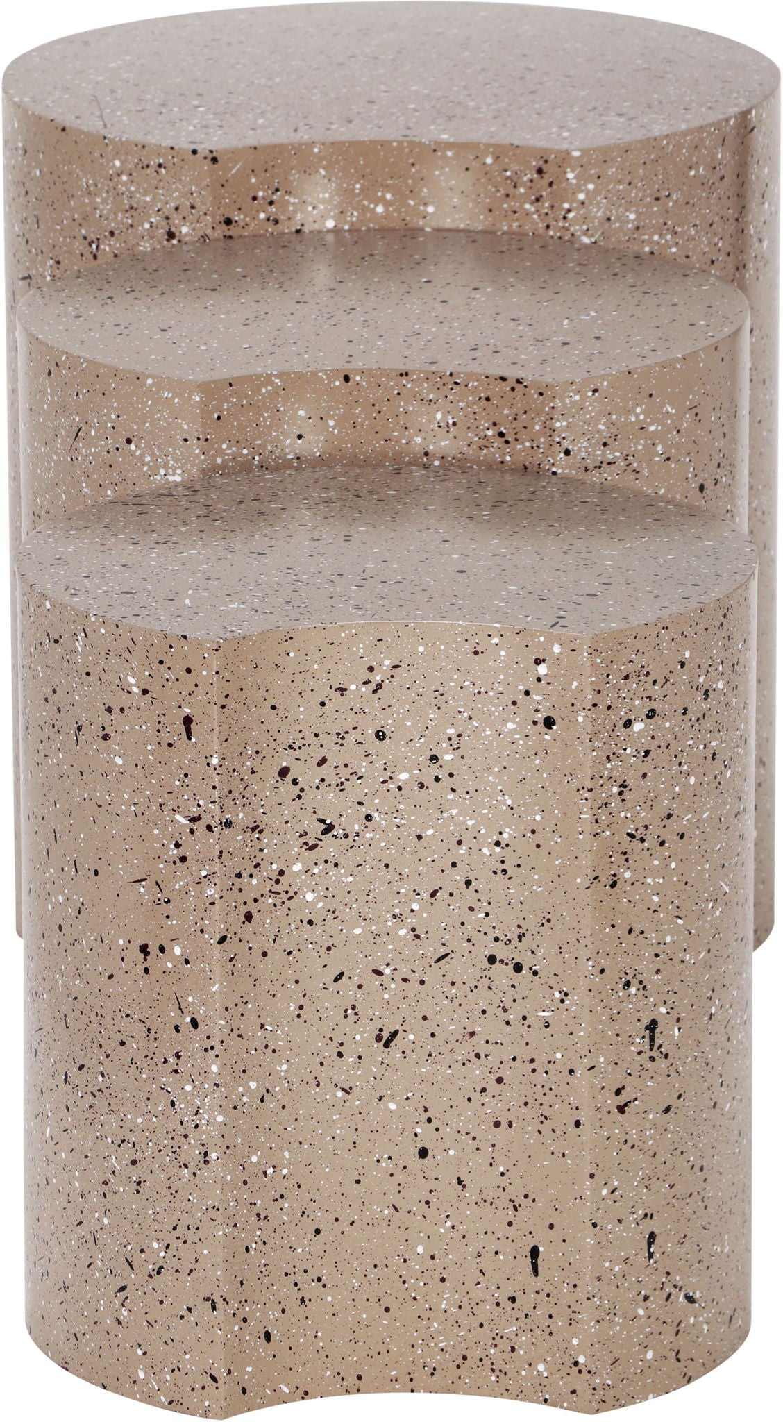 Dimple - 3 Piece Modular End Table - Terazzo Finish