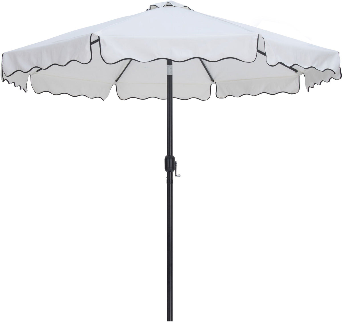 Amalfi - Aluminum Patio Umbrella - White Base / Black Pole