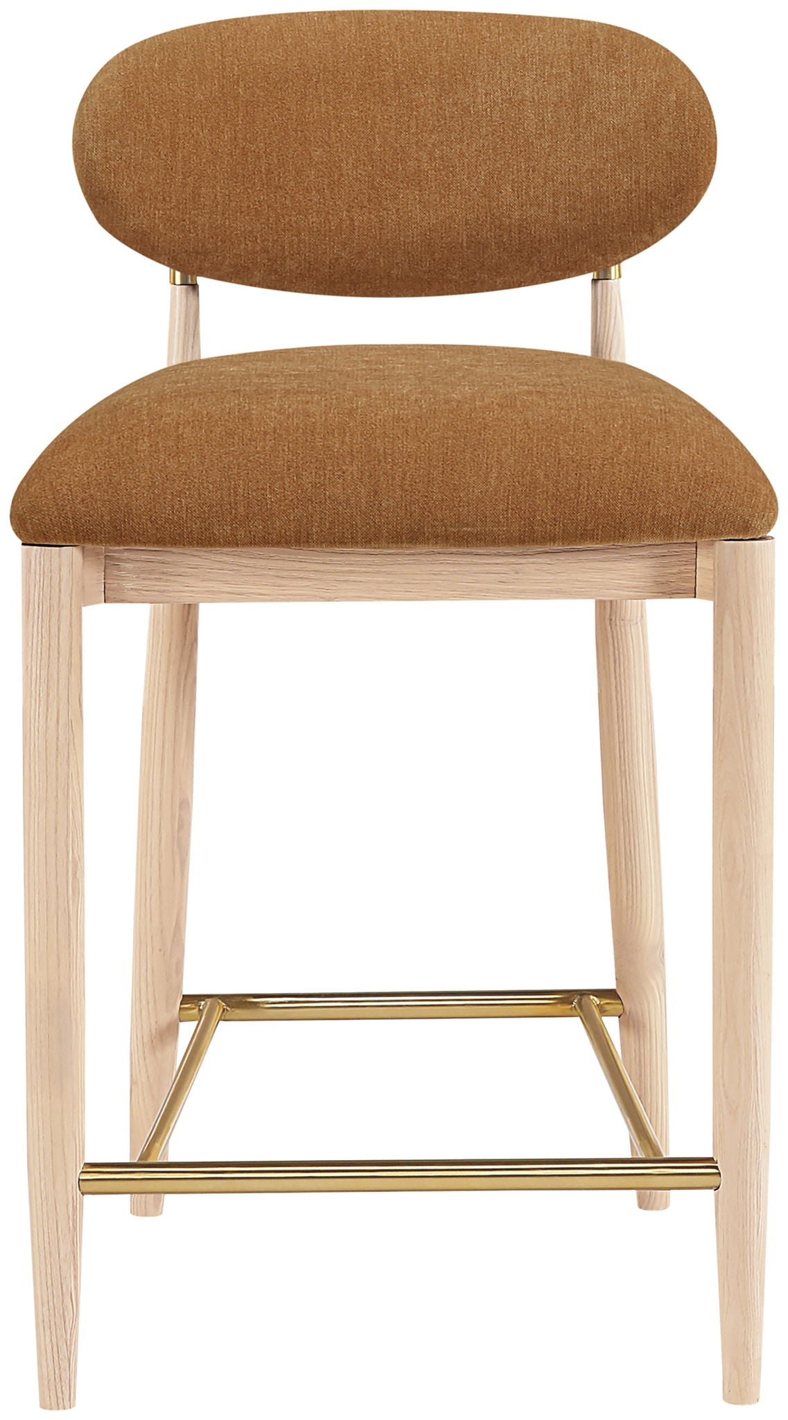 Riccio - Fabric Stool - Natural Frame
