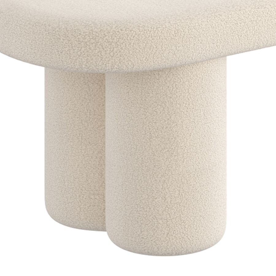 Azoro Bench in Cream Boucle