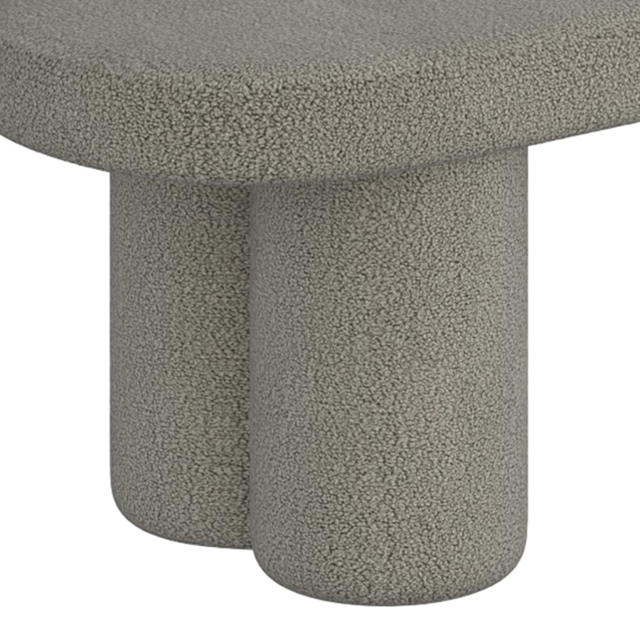 Azoro Bench in Warm Grey Boucle