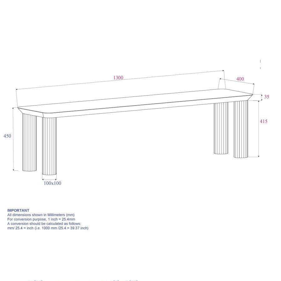 Sangra 51" Bench in Black