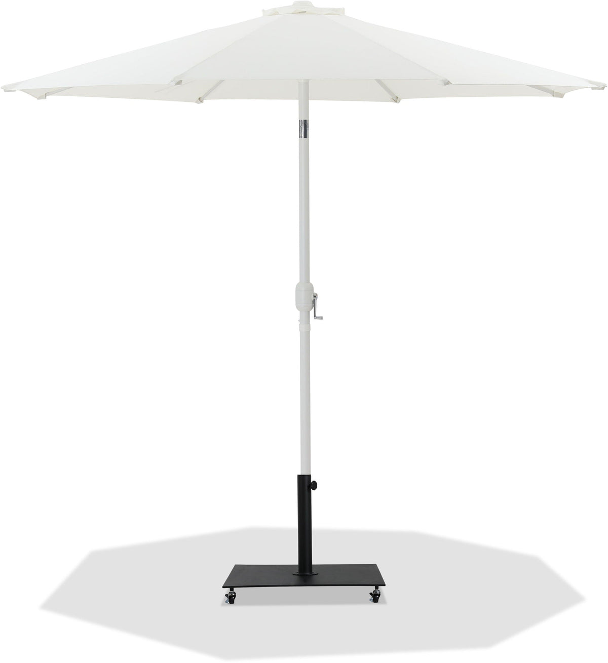 Fiji - Aluminum Patio Umbrella With Square Black And White Base
