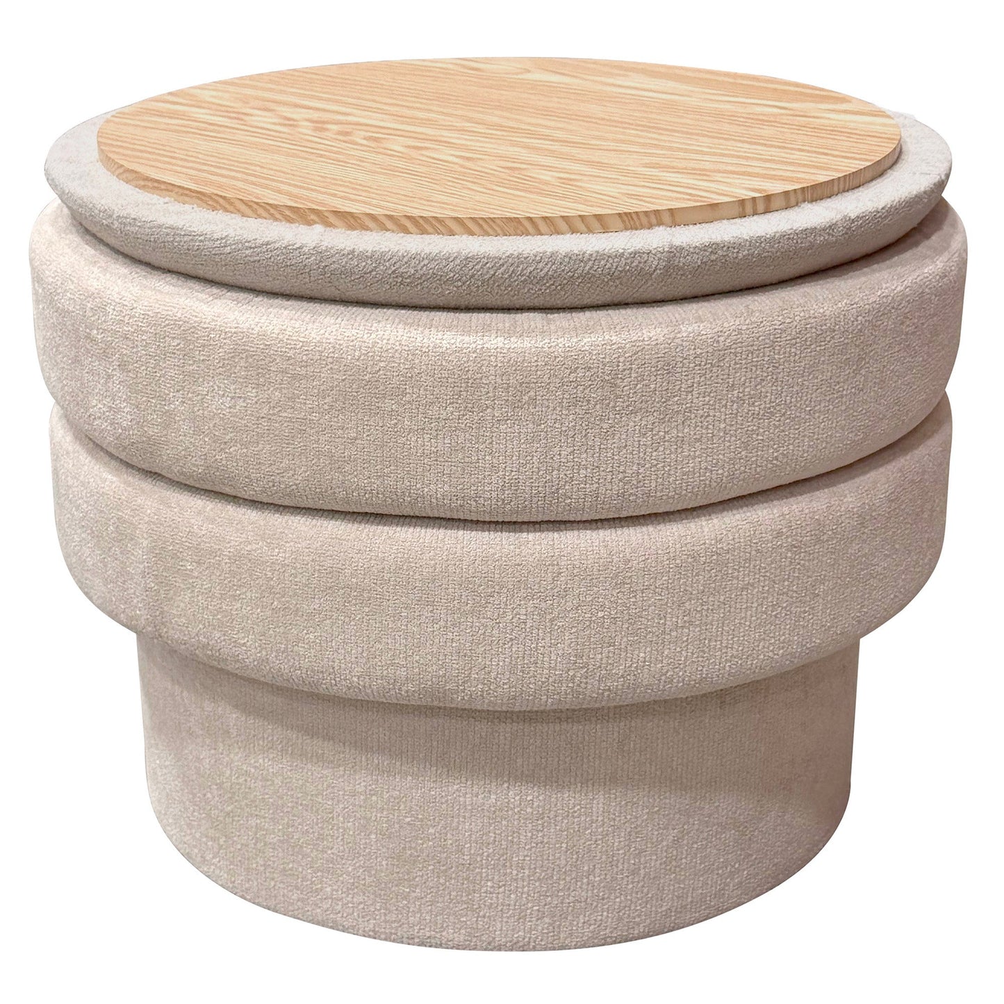 Kepler Round Storage Ottoman Oat