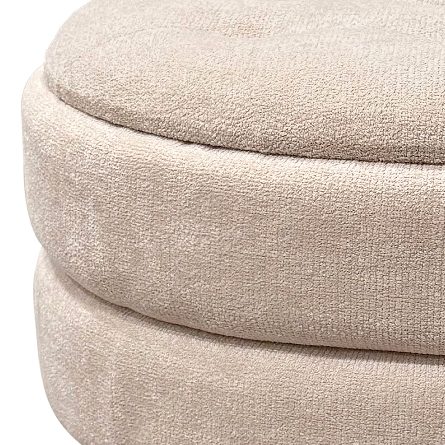 Kepler Round Storage Ottoman Oat