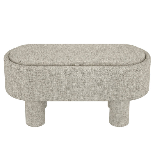 Sezron Storage Ottoman Bench Warm Grey