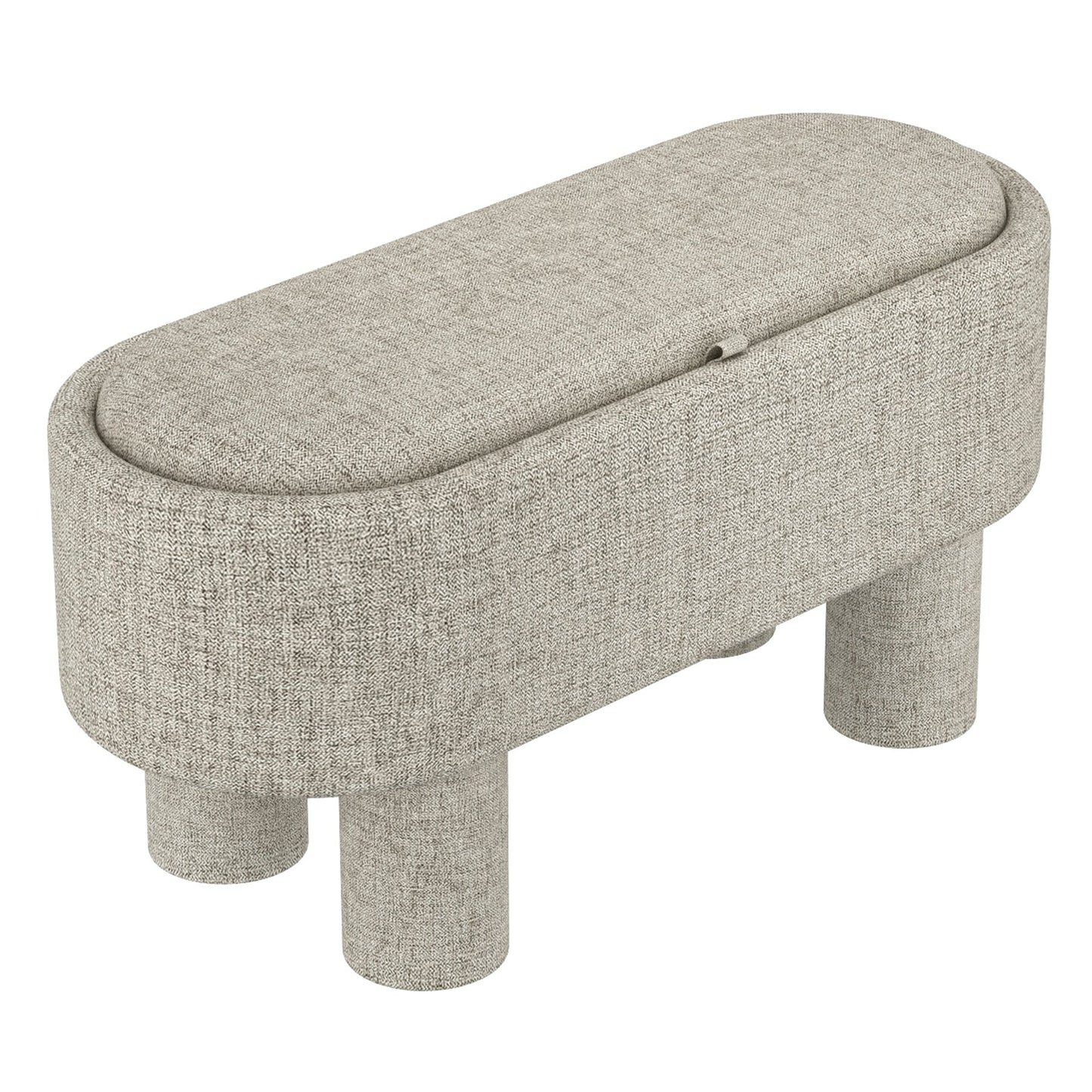 Sezron Storage Ottoman Bench Warm Grey