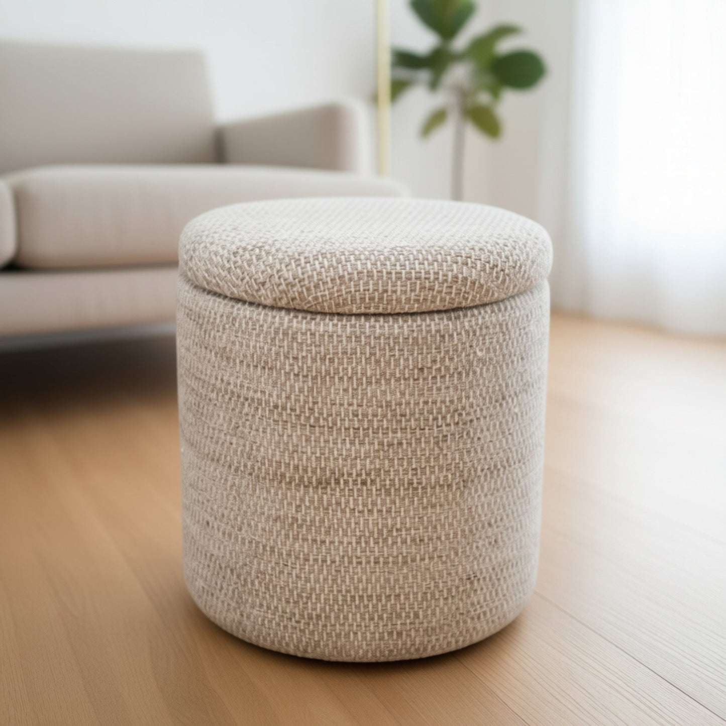 Dalia Storage Ottoman Beige